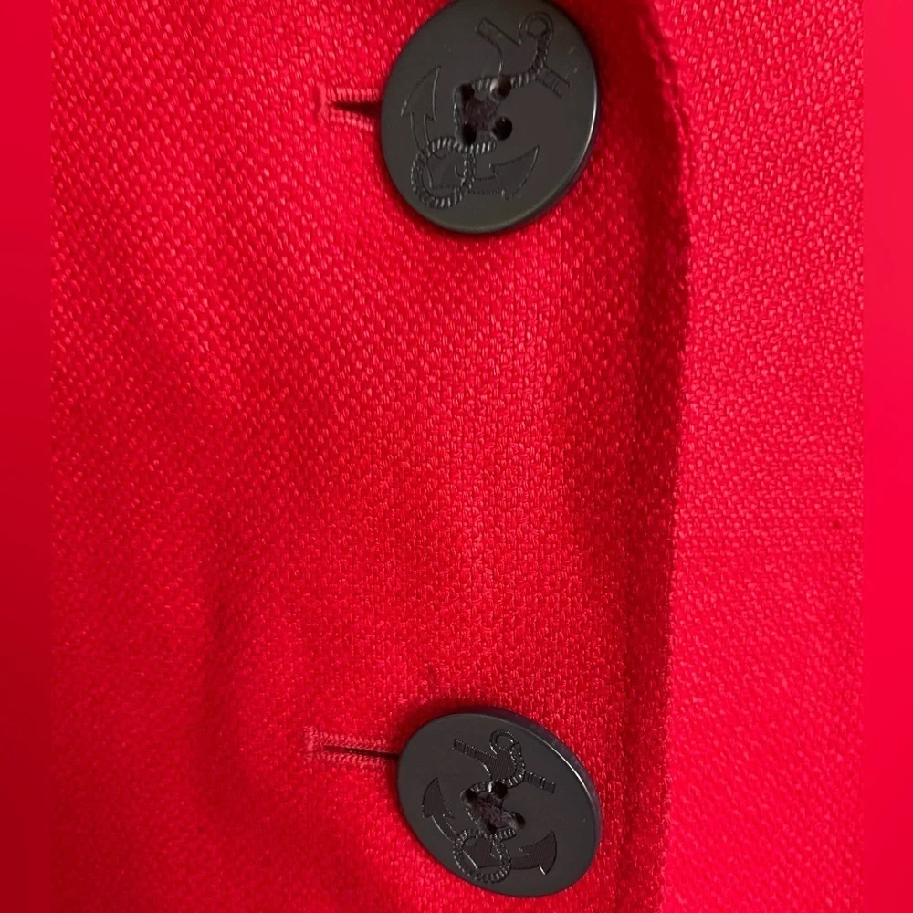 🔥❤️Ralph Lauren nautical inspired red blazer size 4. Beautiful linen, classic!